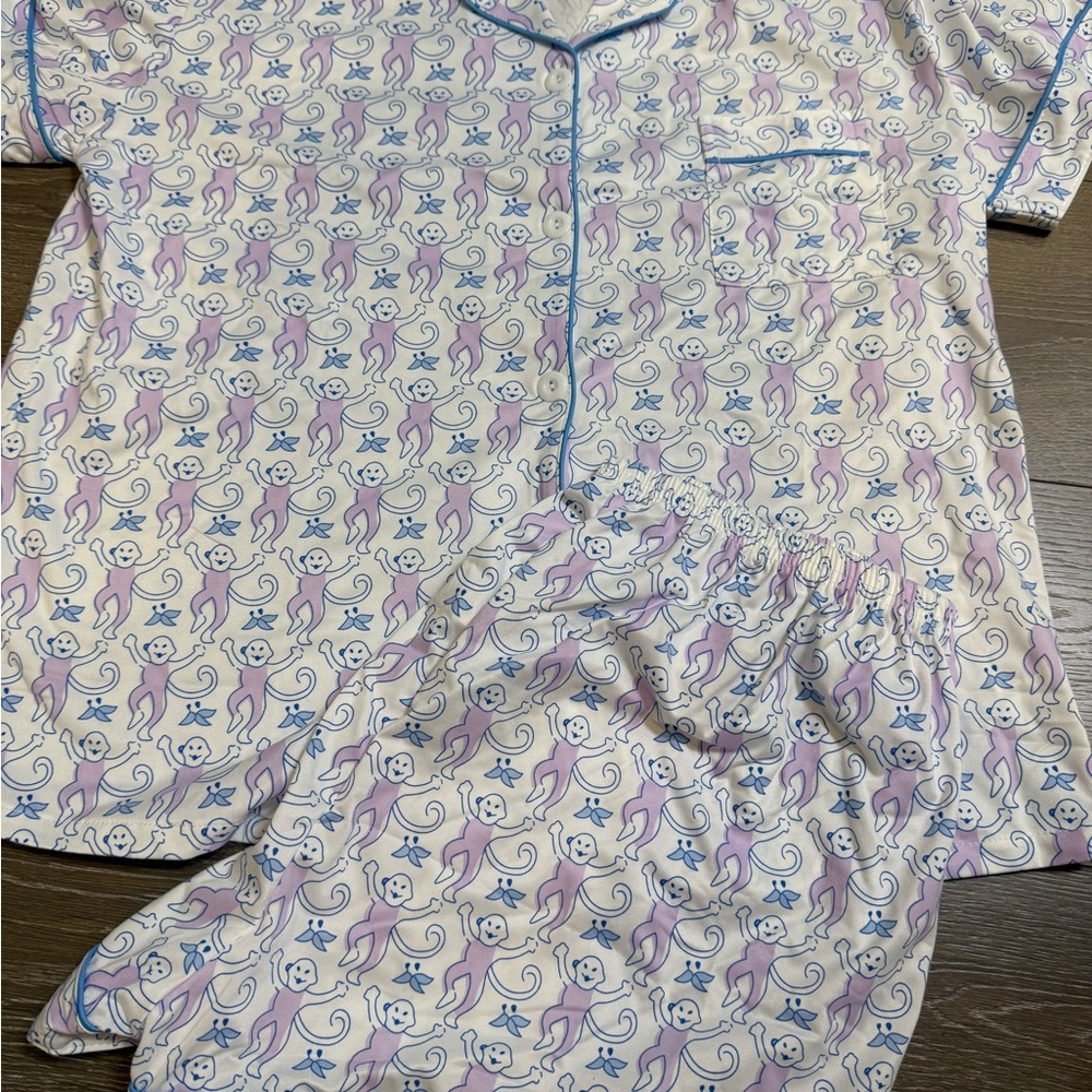 Womens Pajamas set with Monkey Print